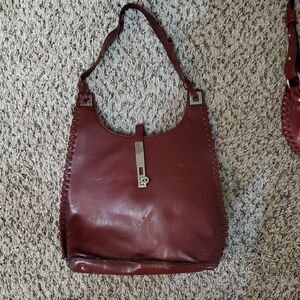 Gucci Maroon Leather Shoulder Bag Used